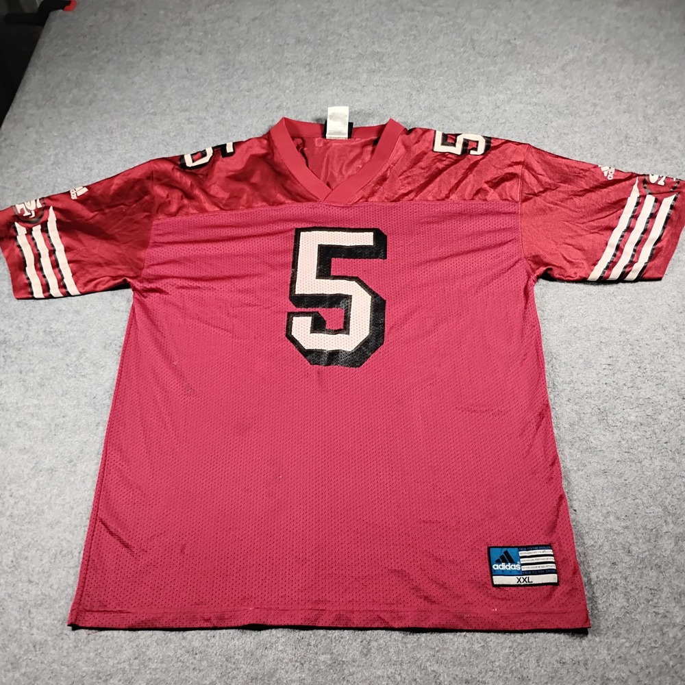 Vintage Adidas San Francisco 49ers Jeff Garcia 5 Football Jersey Red Mens XXL